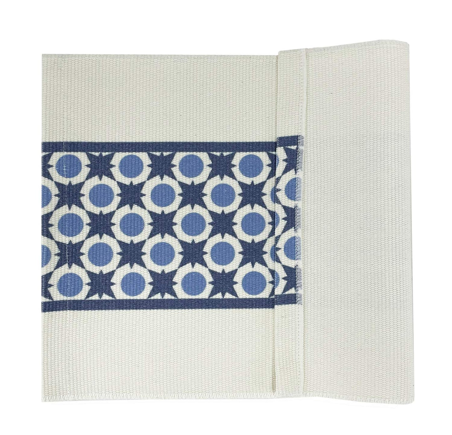Fennco Styles Diamond Print Braided Cotton Placemats 14" W x 19" L, Set of 4