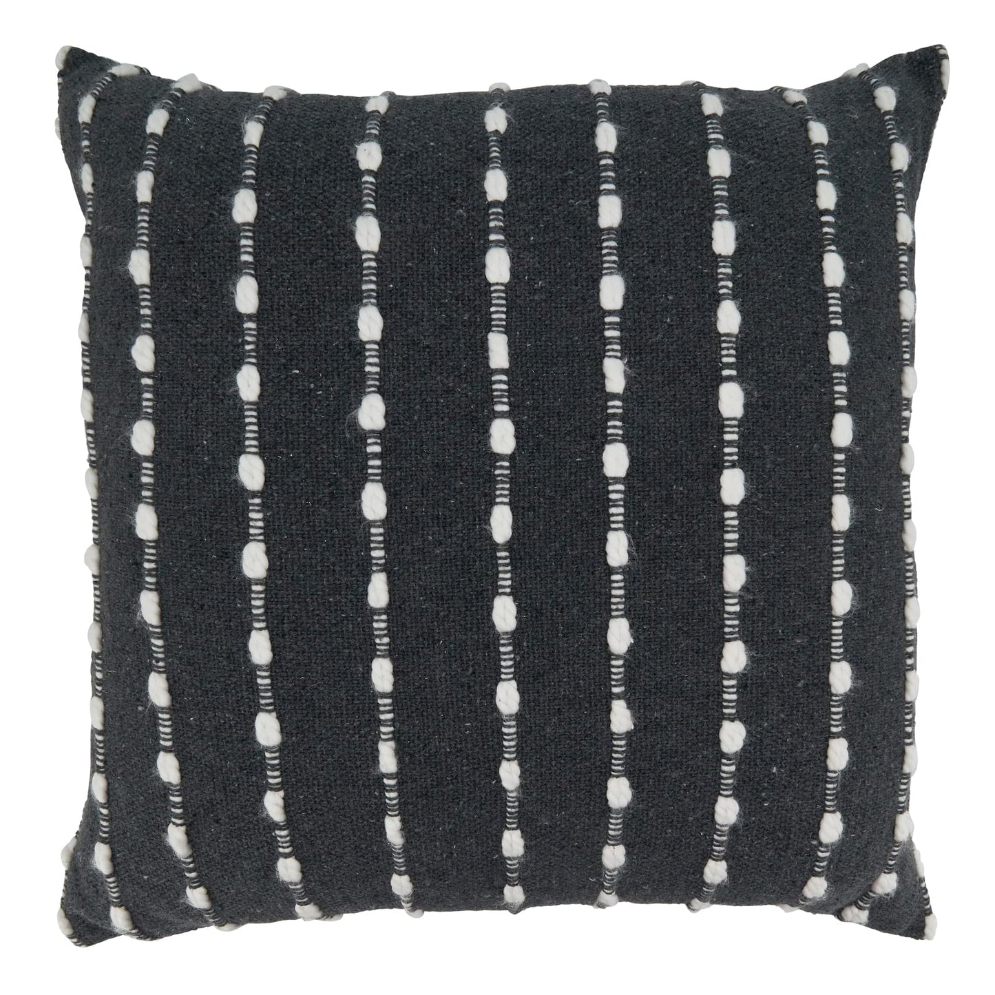 Fennco Styles Textured Woven Striped Throw Pillow 16" W x 24" L - Black Cushion for Home, Couch, Bedroom, Living Room and Office Décor
