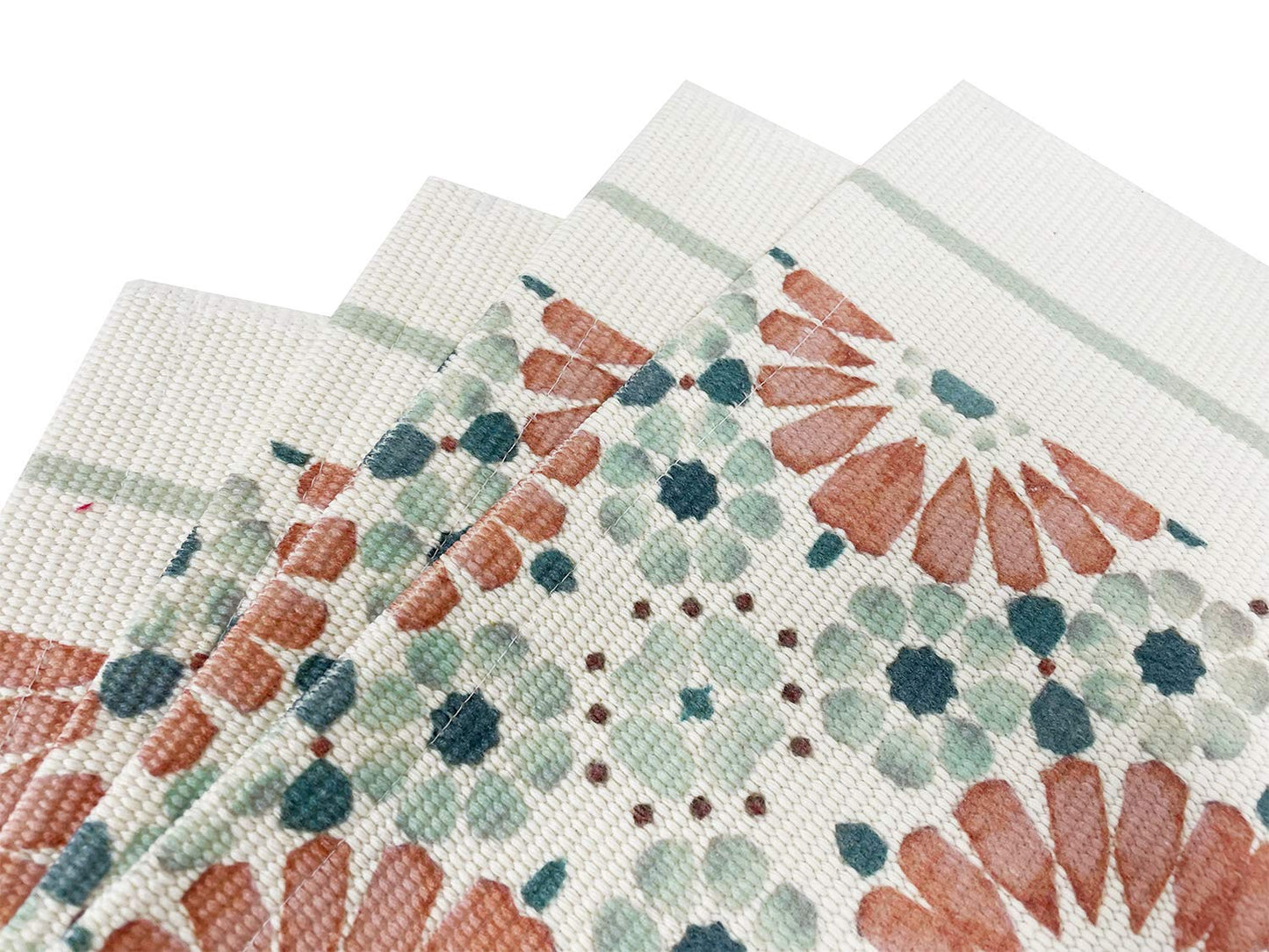 Fennco Styles Diamond Print Braided Cotton Placemats 14" W x 19" L, Set of 4
