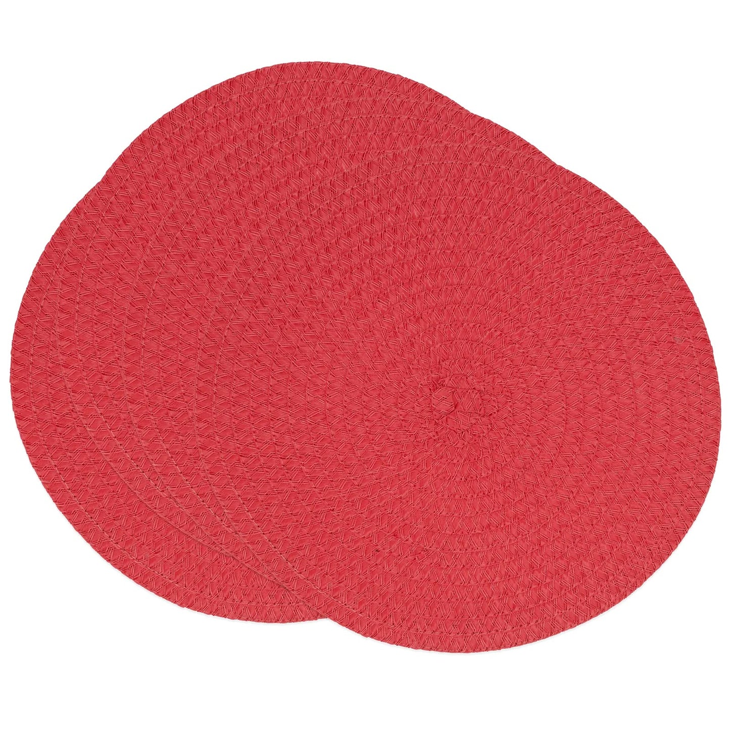 Fennco Styles Modern Everyday Textured Placemats 15 Inches Round, Set of 4 – Black Woven Table Mats for Home, Dining Room Décor, Banquets, Indoor & Outdoor and Special Events