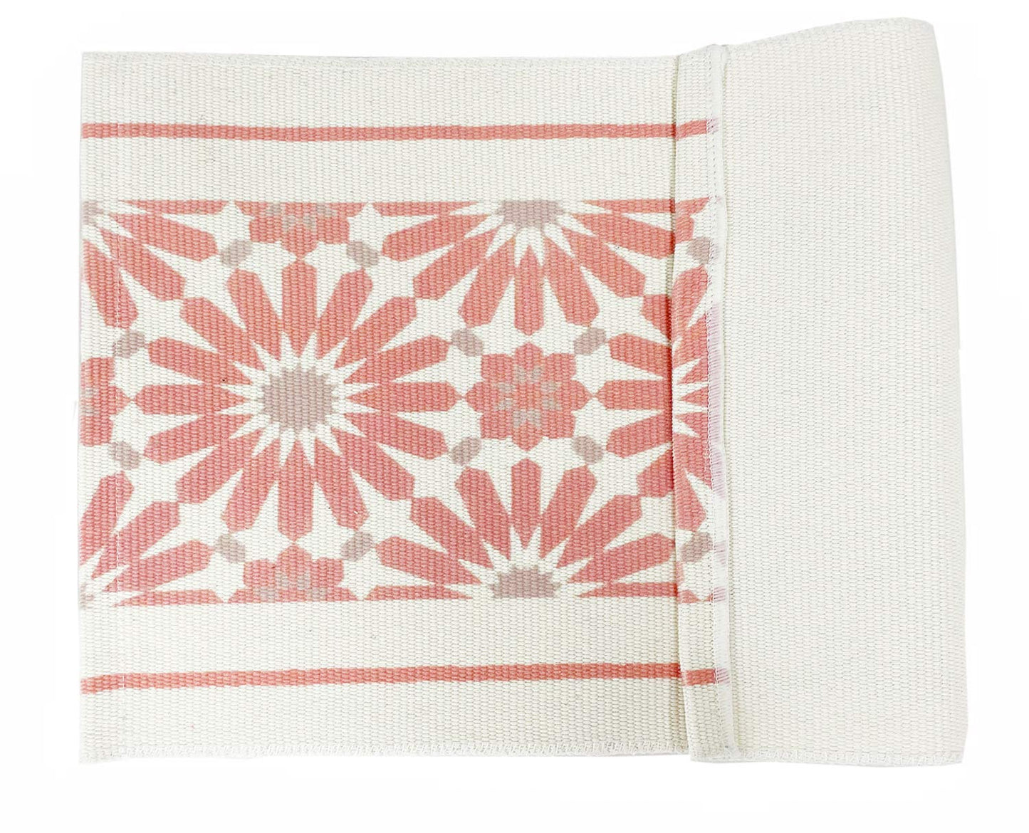 Fennco Styles Diamond Print Braided Cotton Placemats 14" W x 19" L, Set of 4