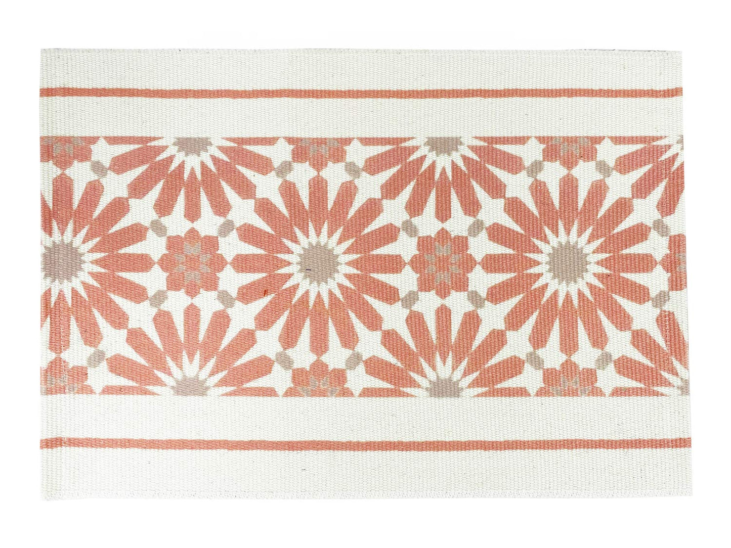 Fennco Styles Diamond Print Braided Cotton Placemats 14" W x 19" L, Set of 4