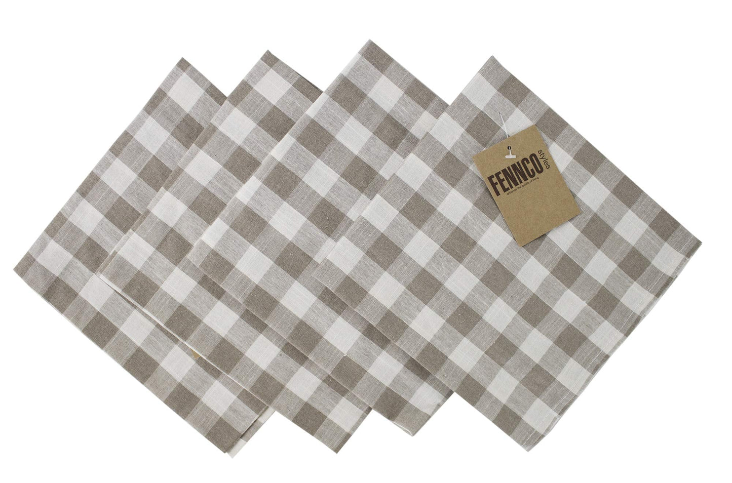 Fennco Styles Classic Gingham Checkered Tablecloth - Check Pattern Table Cover for Everyday Use, Country Theme Party, Banquets and Home Décor
