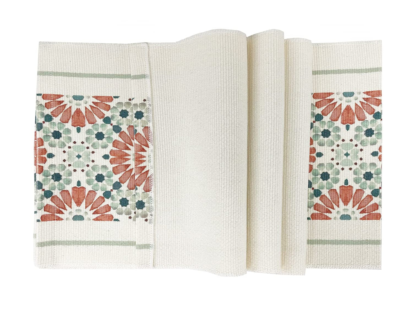 Fennco Styles Diamond Print Braided Cotton Placemats 14" W x 19" L, Set of 4