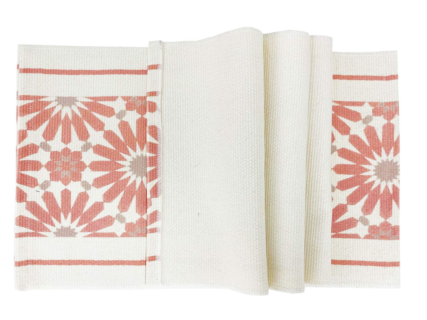Fennco Styles Diamond Print Braided Cotton Placemats 14" W x 19" L, Set of 4