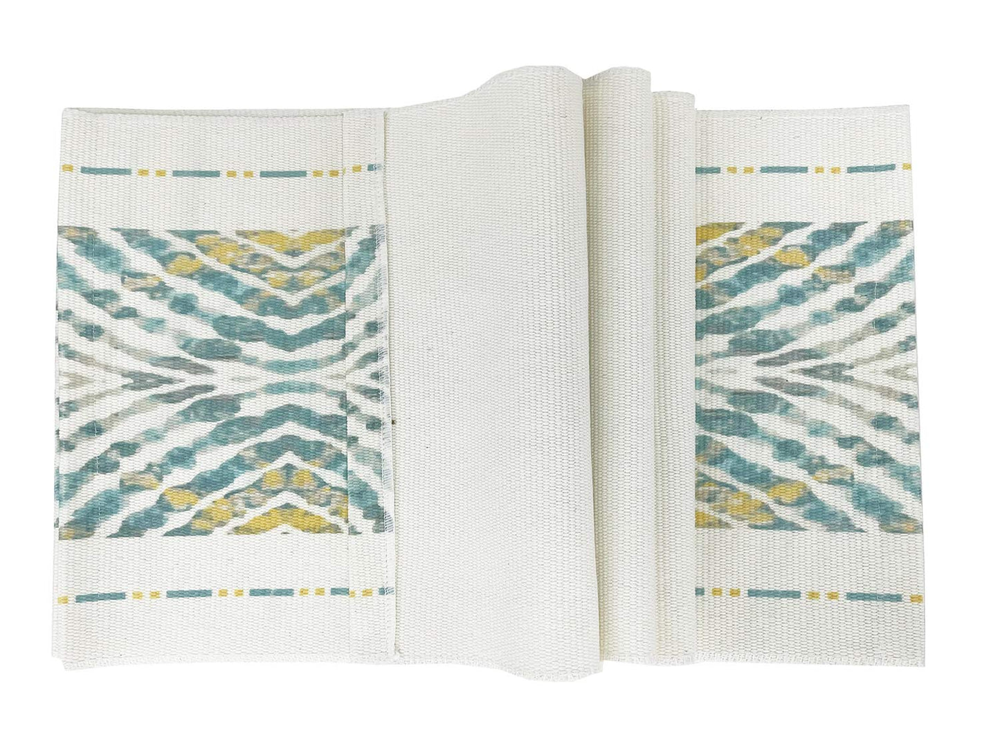 Fennco Styles Diamond Print Braided Cotton Placemats 14" W x 19" L, Set of 4