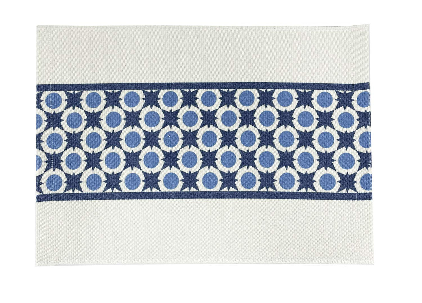 Fennco Styles Diamond Print Braided Cotton Placemats 14" W x 19" L, Set of 4