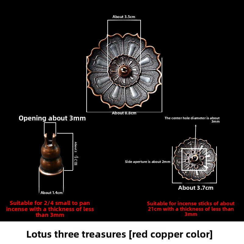 Alloy Lotus Incense Holder Zen Incense Burner Tray