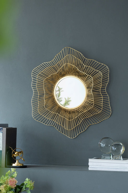 D27x2.4" Metal Mirror – Wall Mounted Decor