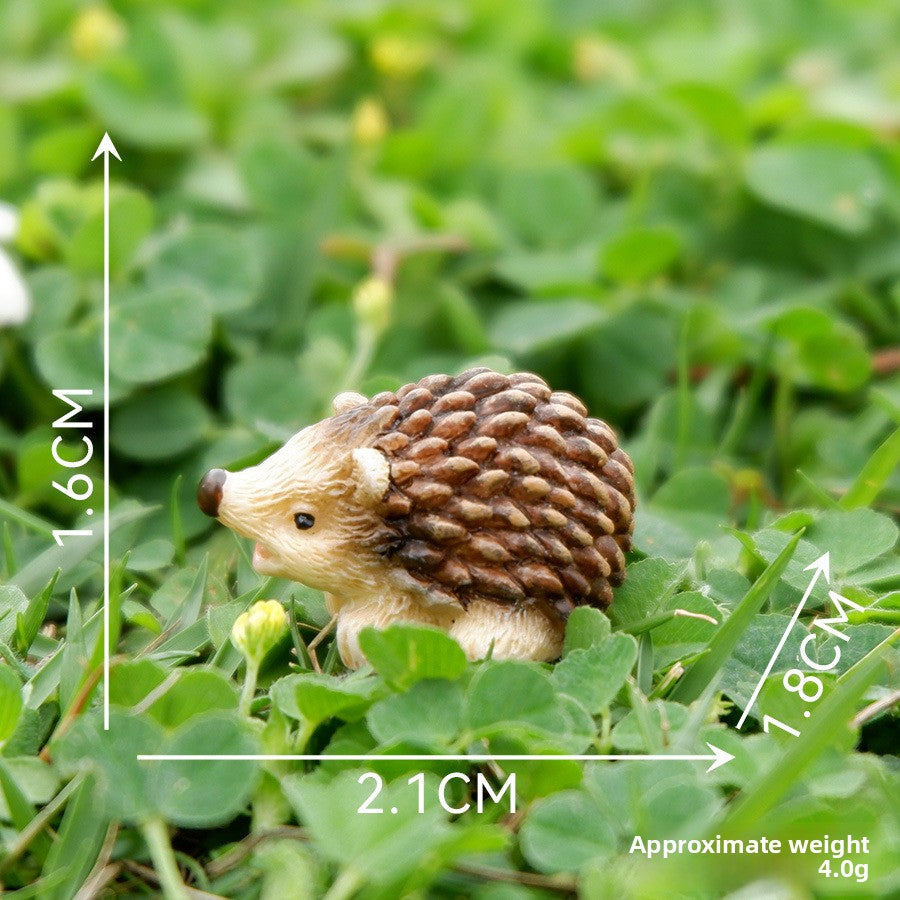 Miniature Hedgehog Figurine for Garden and Home Decoration
