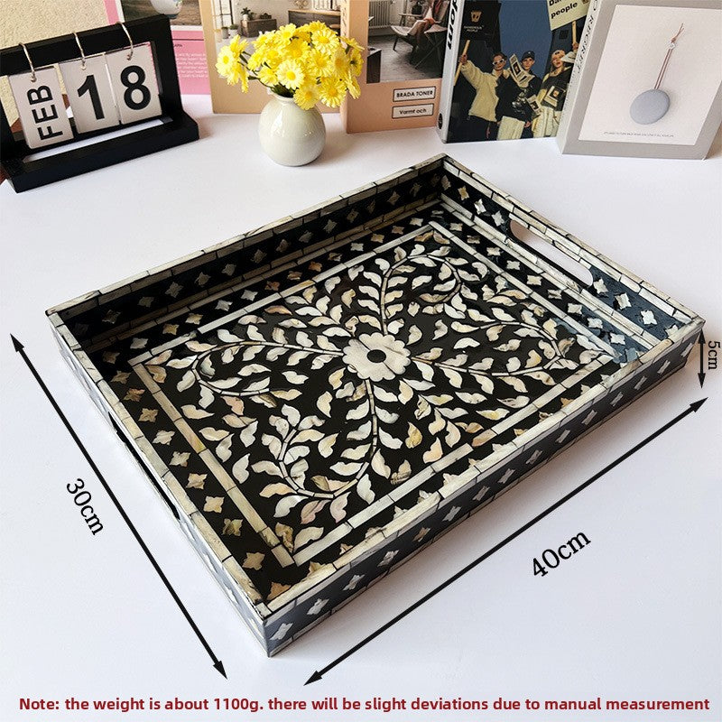 Handmade Mother-of-Pearl Decorative Tray