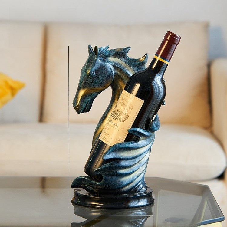 European Style Horse Wine Rack Ornament
