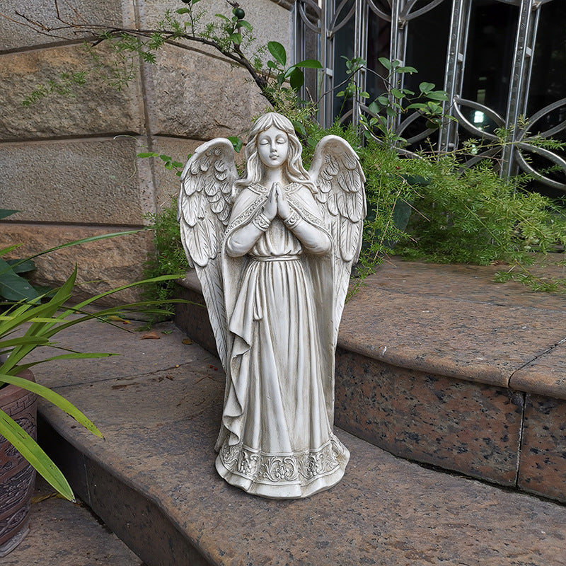 European Style Angel Resin Garden Sculpture