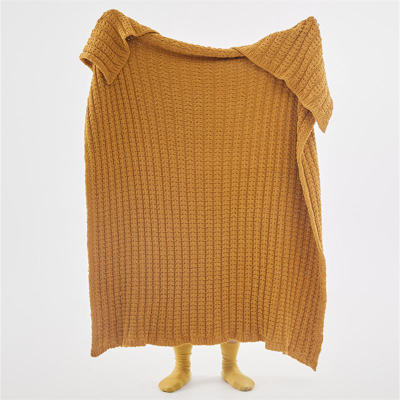 Nordic Chenille Knitted Blanket
