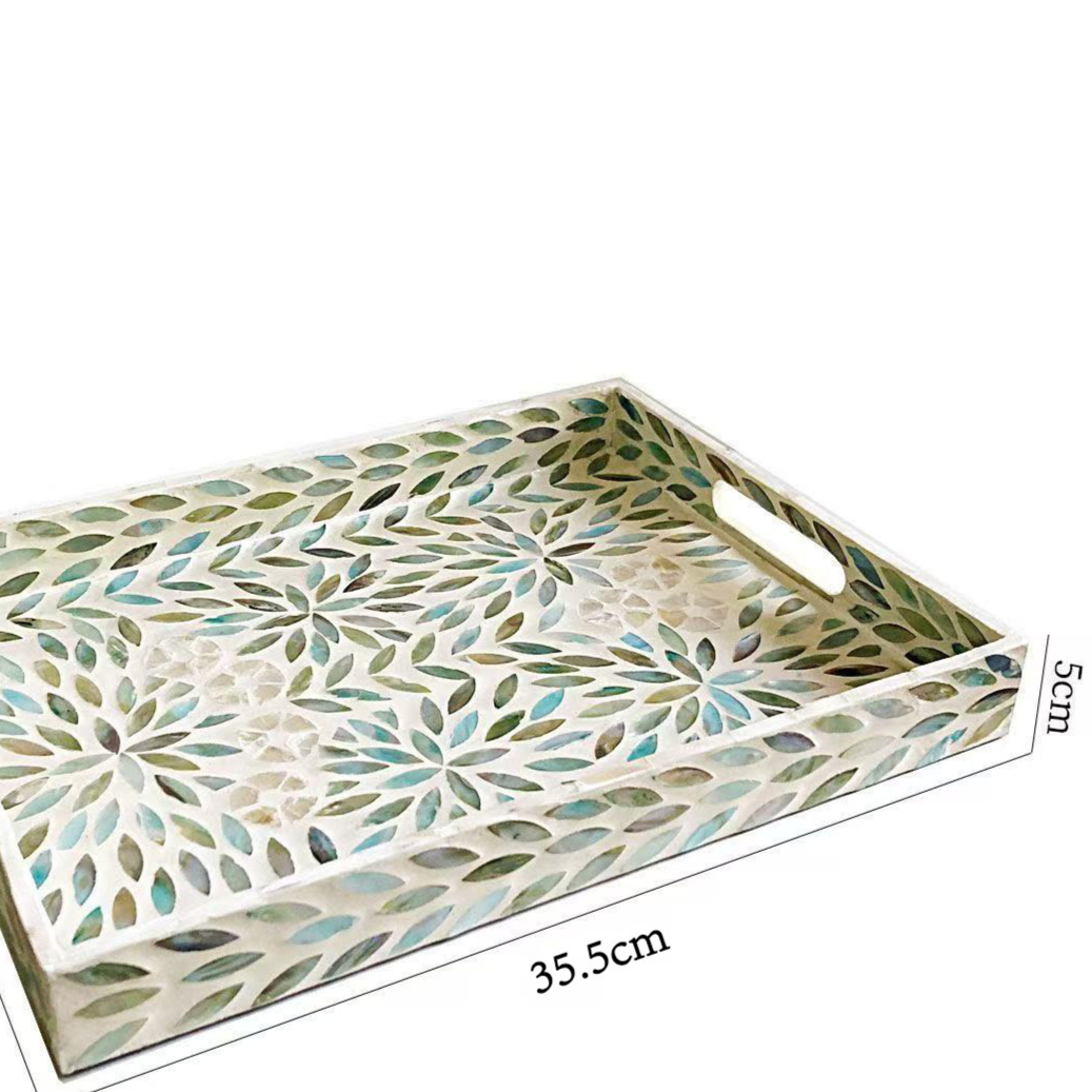 Handmade Mother-of-Pearl Decorative Tray