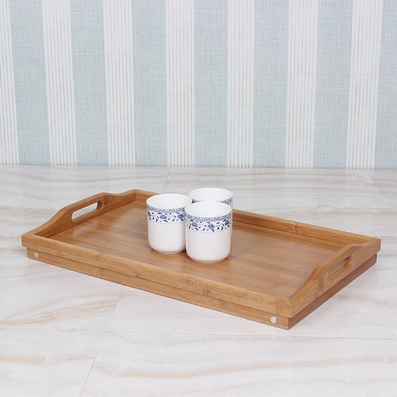 Fruit Tray Table with Bamboo Tray