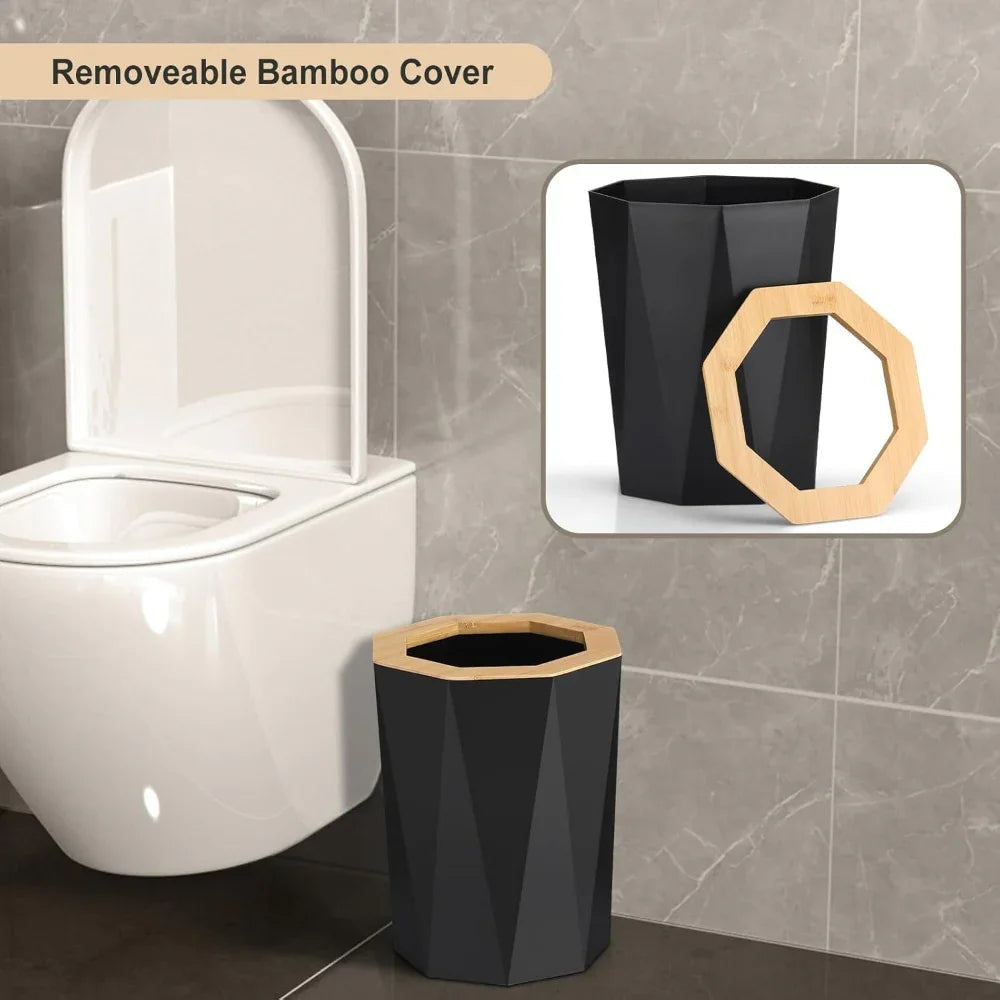 8pcs Bathroom Accessory Sets - Includes Toothbrush Holder, Cup, Soap Dispenser, Dish, Swab Box, Lotion Bottle, Toilet Brush, and Trash Can, Bathroom Supplies, Ideal Housewarming Gift, Bathroom Decor and Accessories