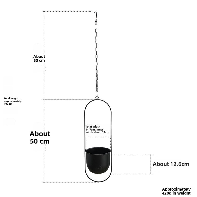 Nordic Iron Hanging Flower Pot for Plants