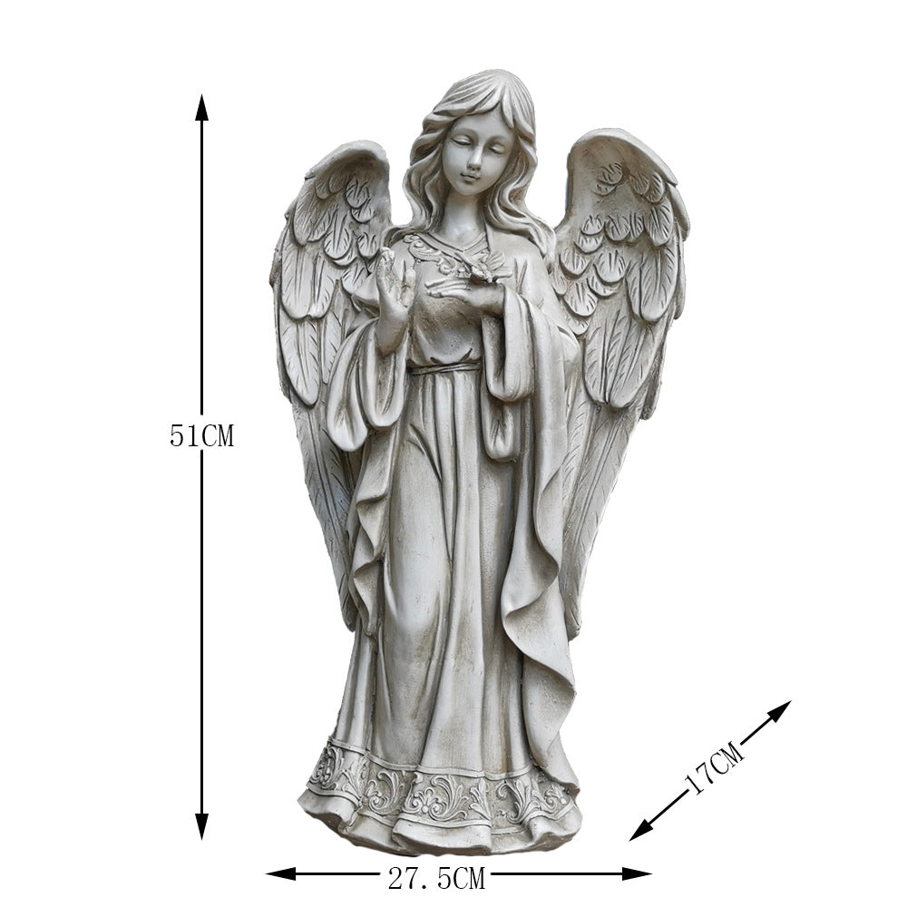 European Style Angel Resin Garden Sculpture
