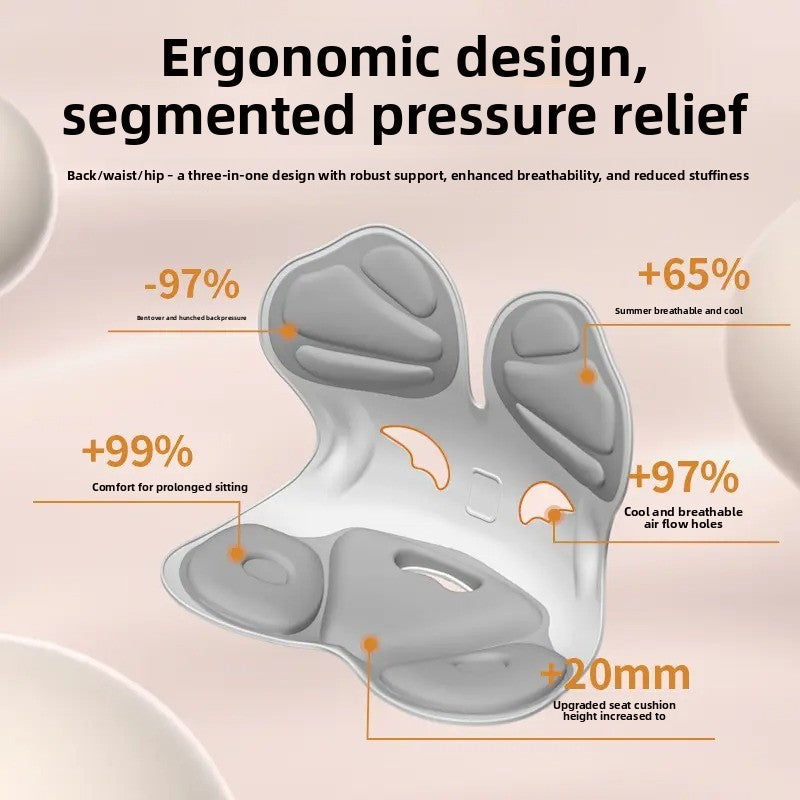 Ergonomic Memory Foam Lumbar Support Cushion