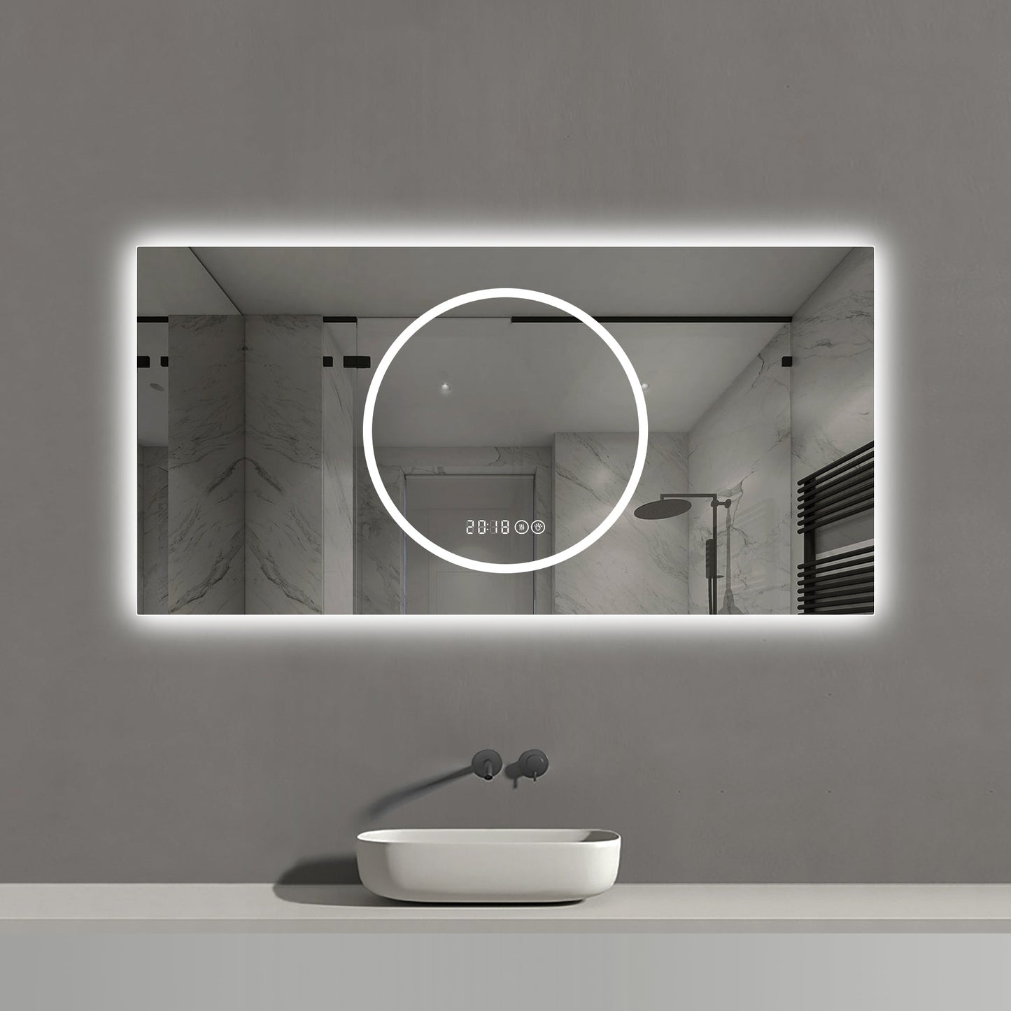 48x24 Inch Bathroom Mirror with LED Lights