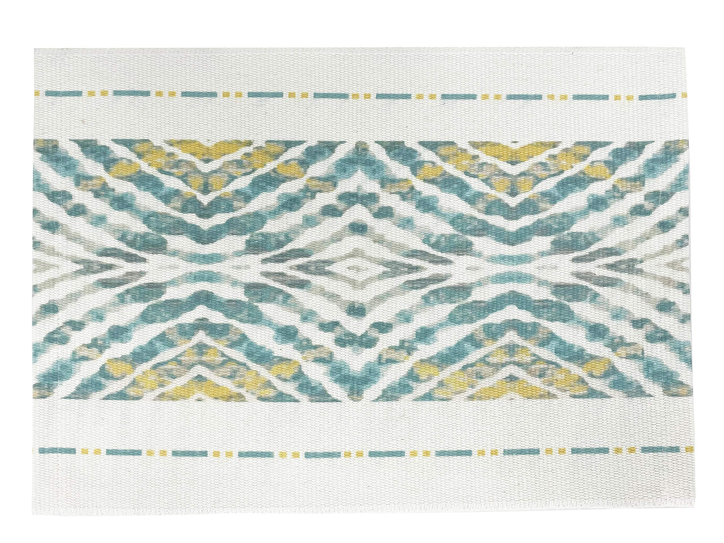Fennco Styles Diamond Print Braided Cotton Placemats 14" W x 19" L, Set of 4