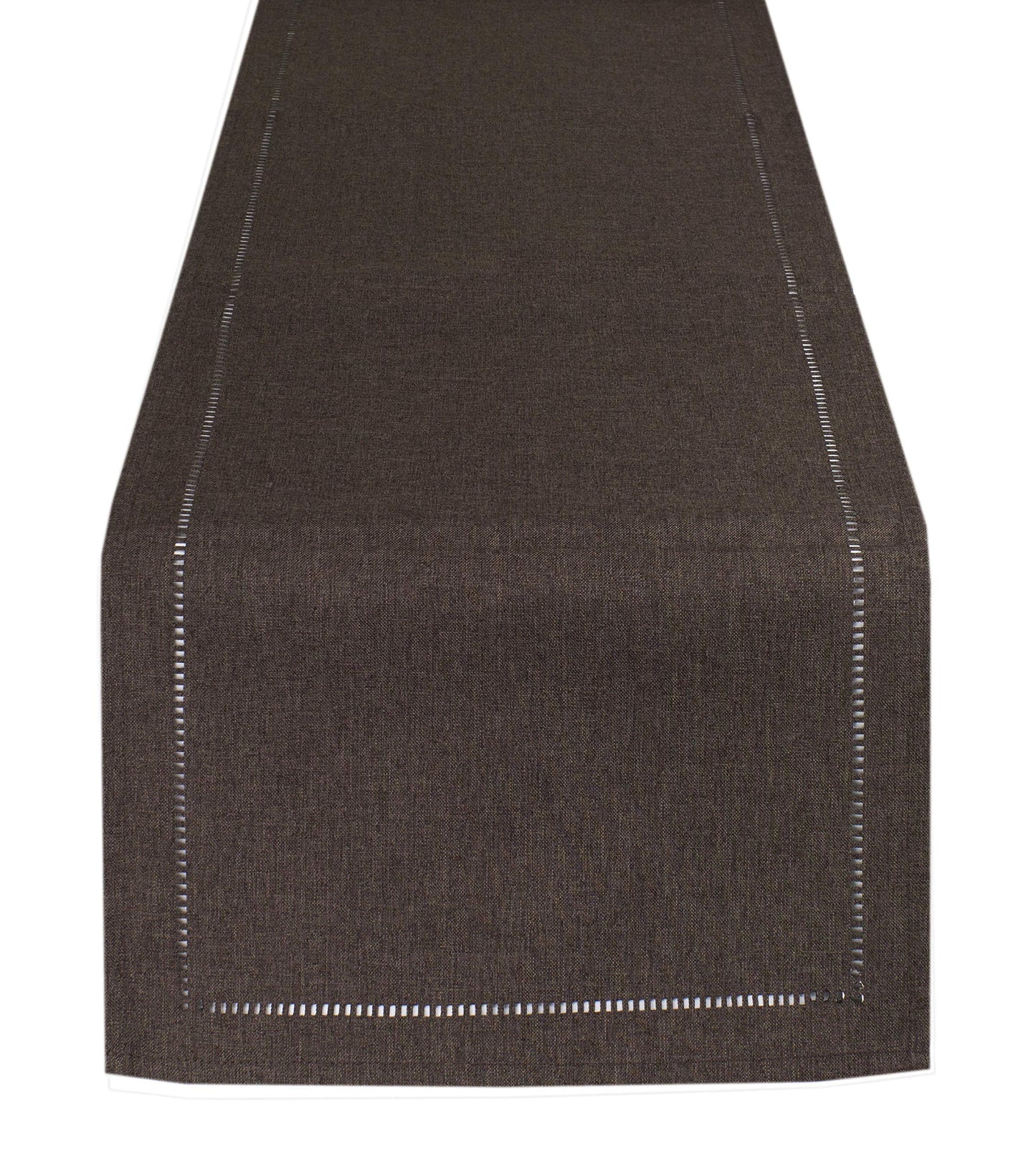 Fennco Styles Badgley Hemstitched Table Runner. 13"X72" Rectangular. One Piece
