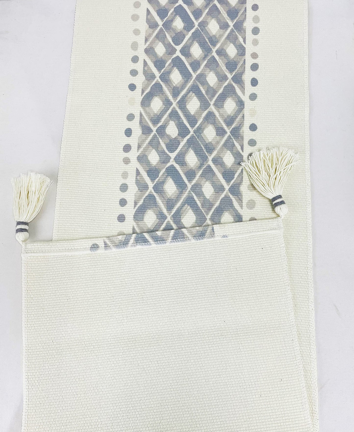 Fennco Styles Diamond Print Braided Cotton Placemats 14" W x 19" L, Set of 4