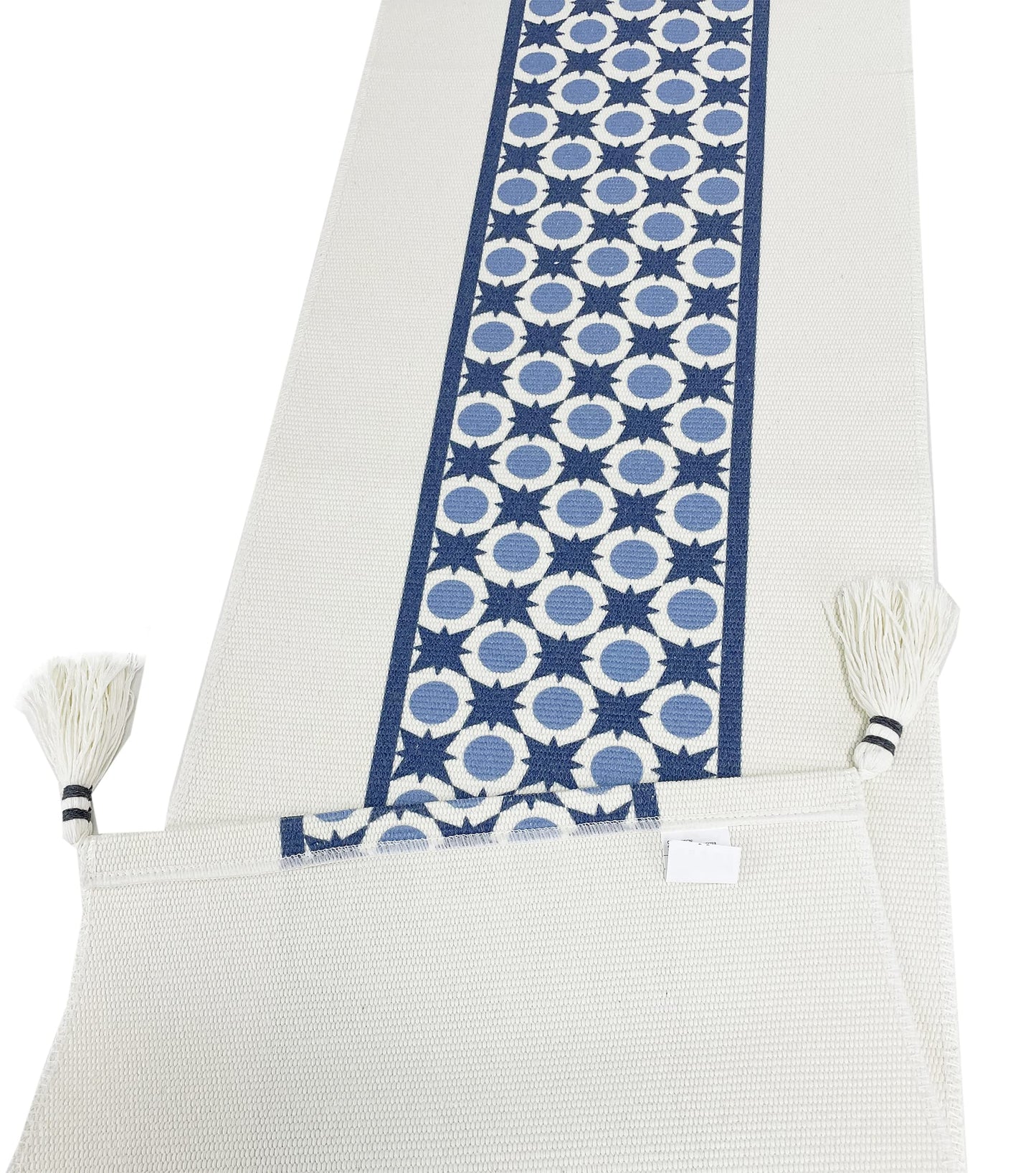 Fennco Styles Diamond Print Braided Cotton Placemats 14" W x 19" L, Set of 4