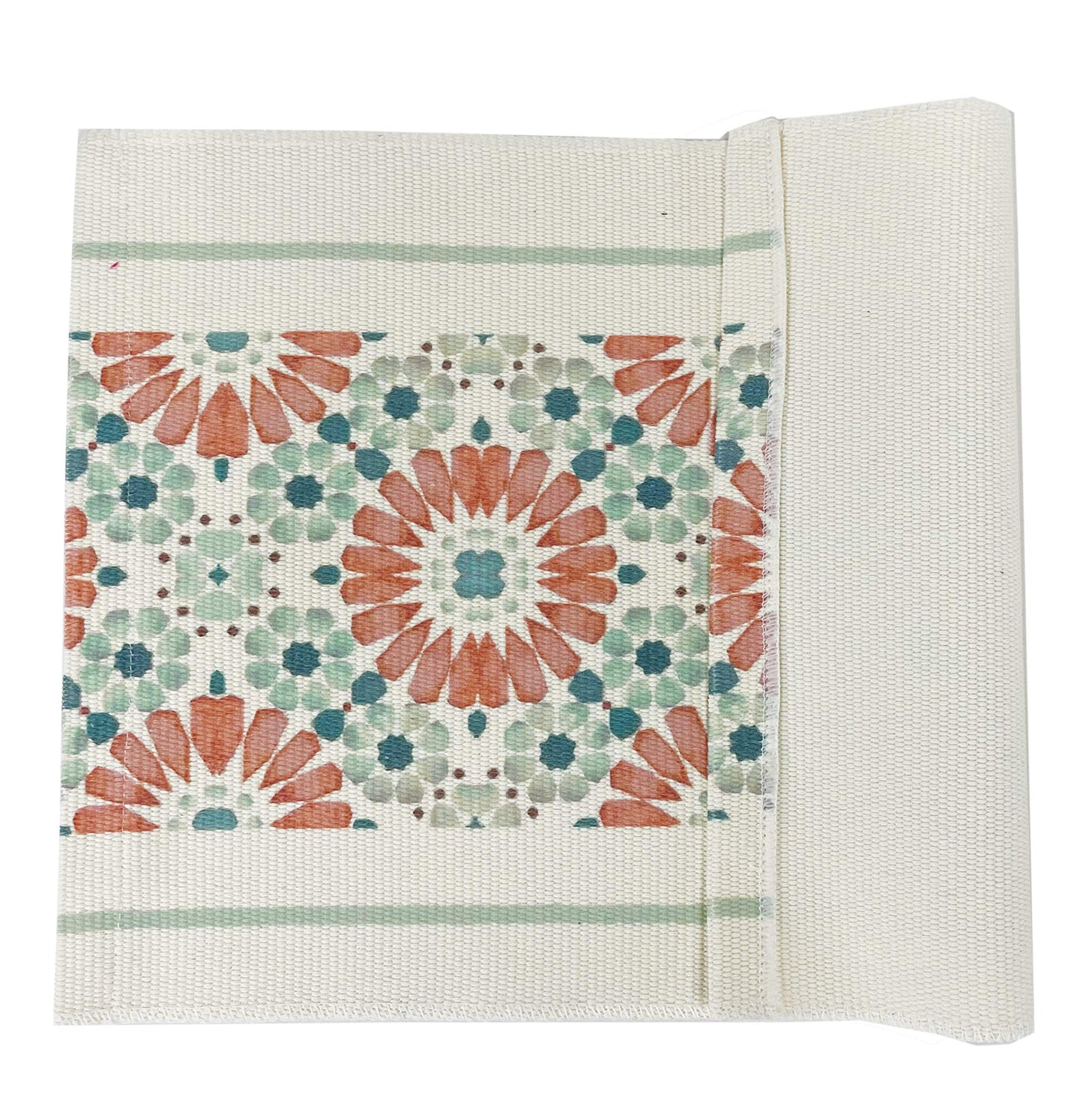 Fennco Styles Diamond Print Braided Cotton Placemats 14" W x 19" L, Set of 4