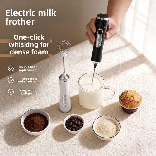 Wireless Handheld Electric Milk Frother and Mixer