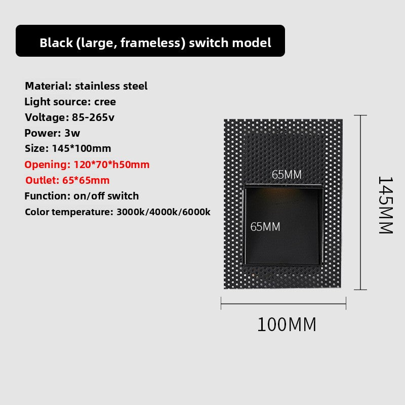 Frameless Step Light with Human Sensor