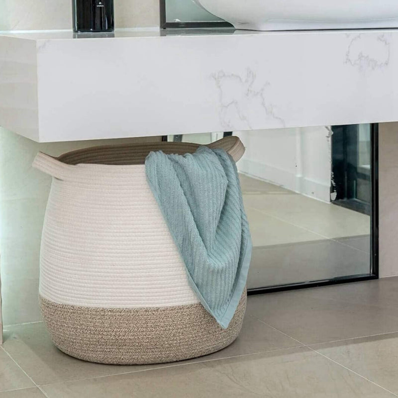 Japanese Style Cotton Rope Woven Storage Basket