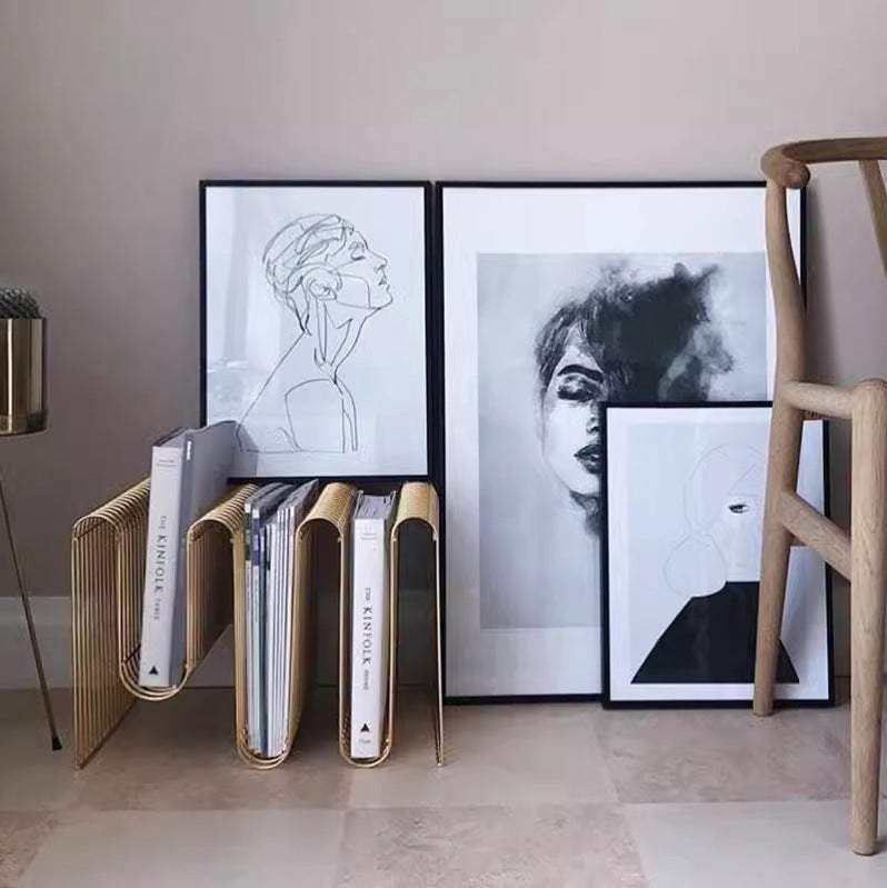 Nordic Iron Side Table with Storage