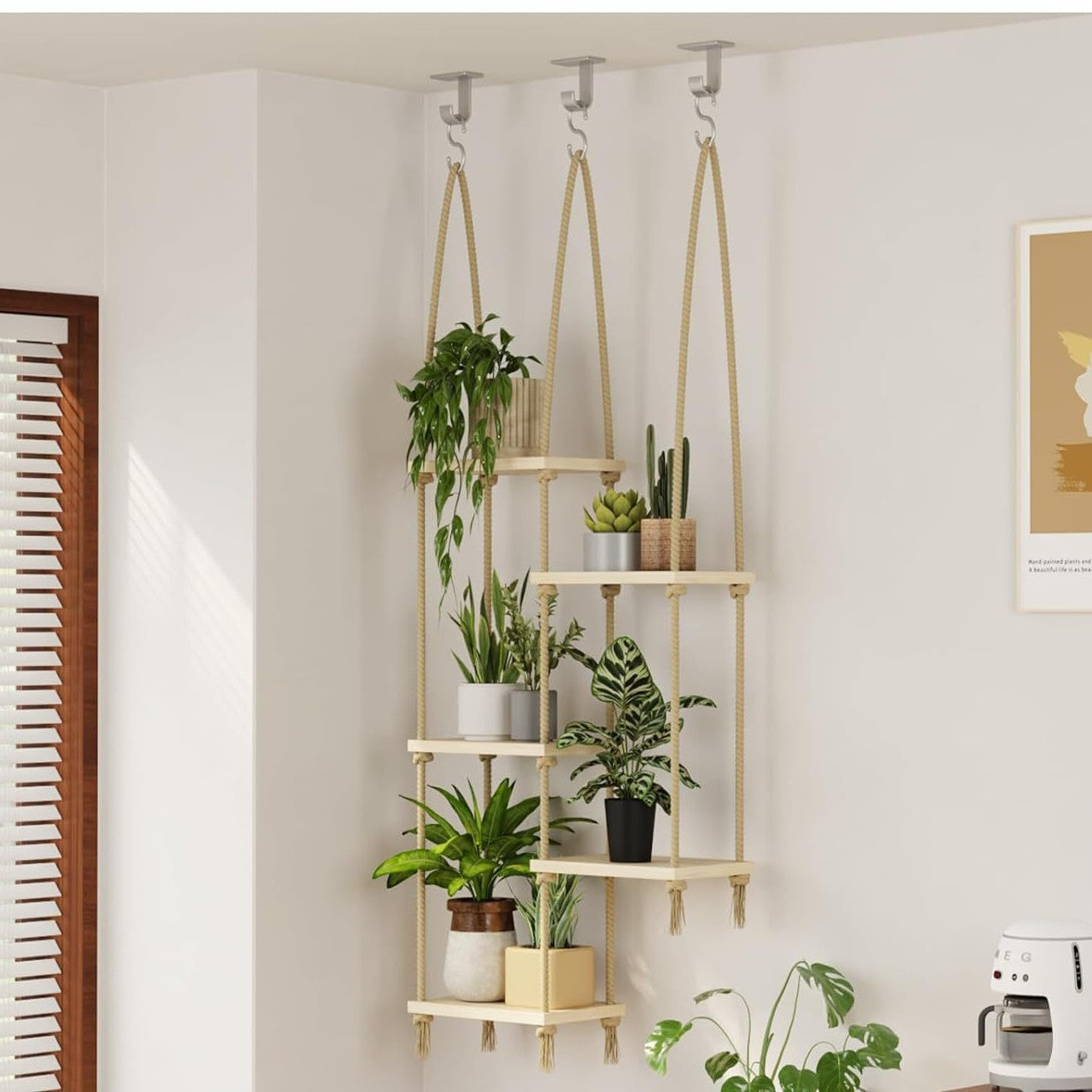Bohemian Hand-Woven Wall Storage Rack