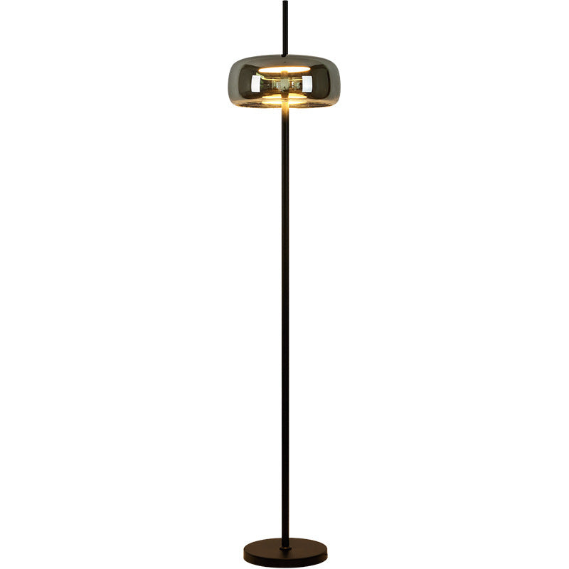 Italian Modern Floor Lamp with Glass Shade