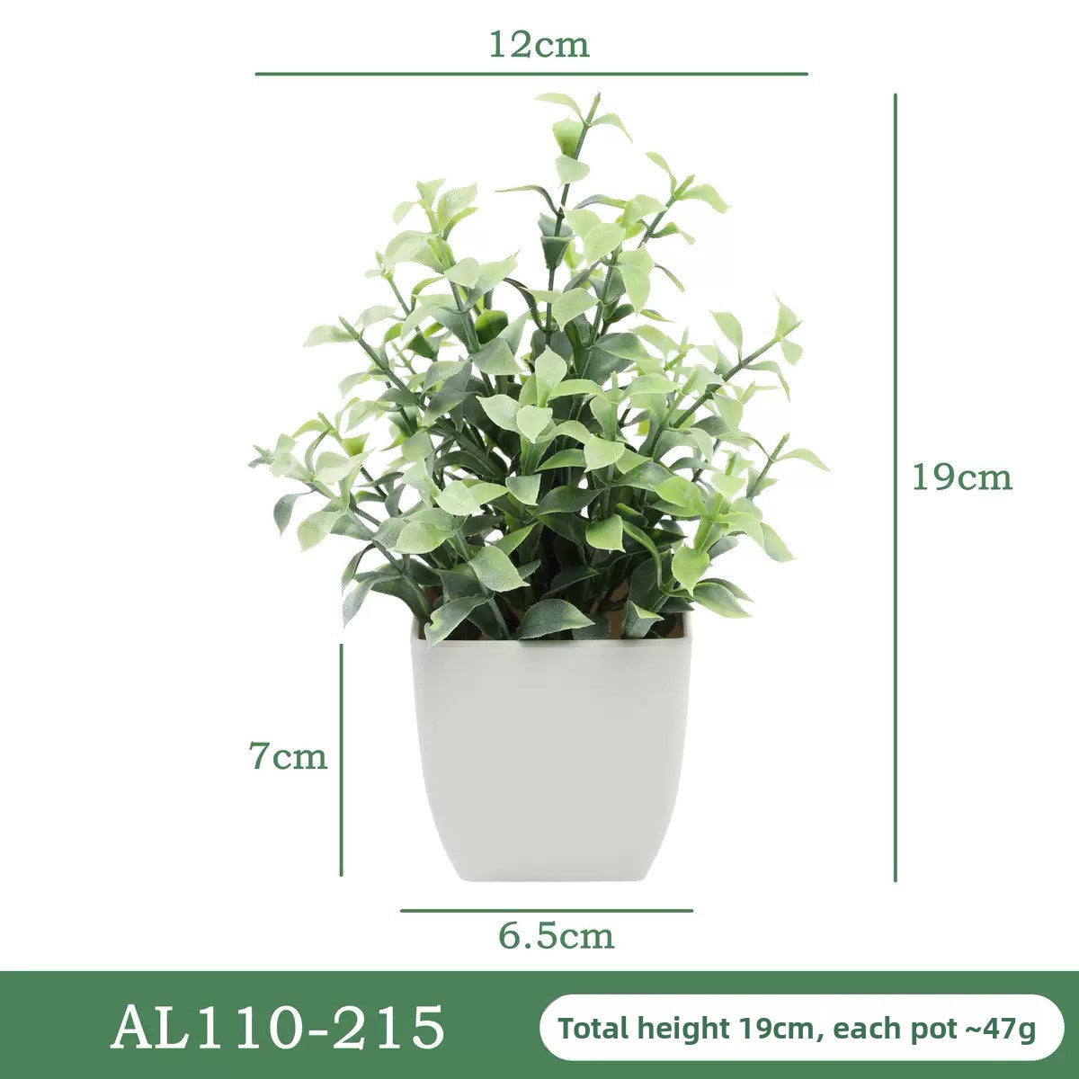 Artificial Eucalyptus Frosted Potted Plant
