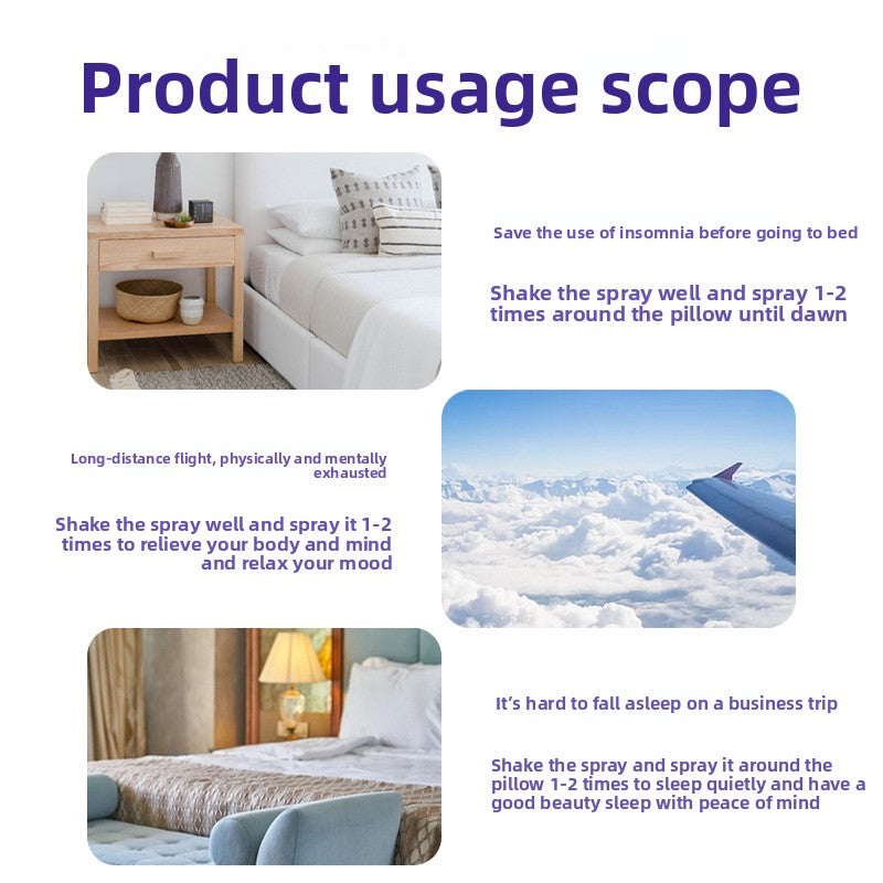 Lavender Pillow Sleep Spray for Relaxation and Better Sleep.