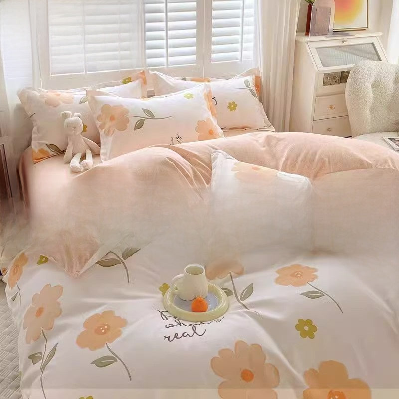 Pure cotton bed set of four pieces