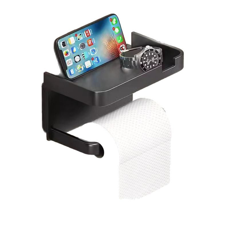 Upgraded ABS Material Punch-Free Wall-Mounted Double-Layer Toilet Paper Tissue Holder