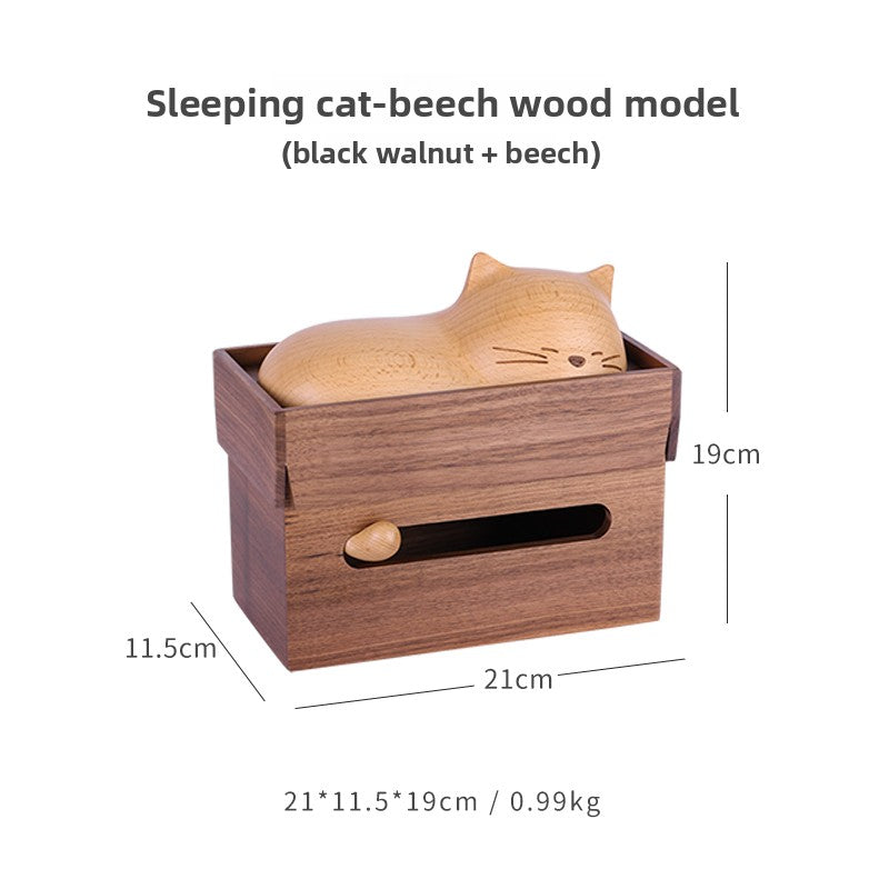 Animal Shape Solid Wood Tissue Box