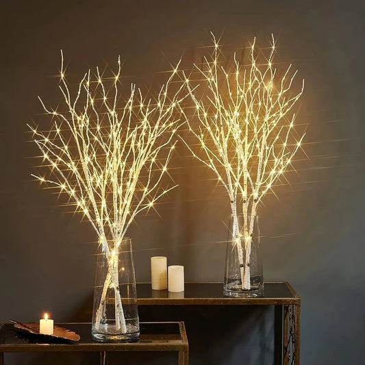 1PC 50LED White Artificial Branches Lights,Indoor USB Powered Warm White Decoration Light For Home,Restaurant,Coffee,Store