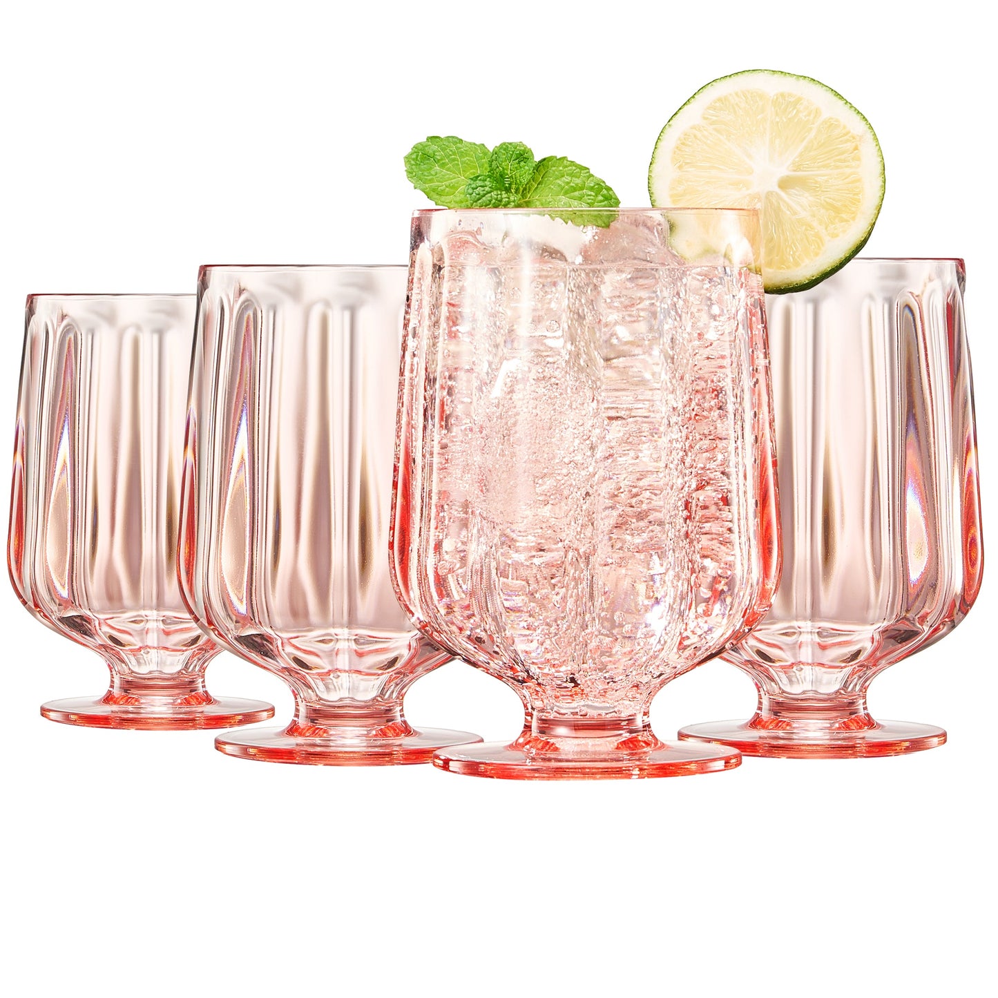 Madrid Acrylic Stemmed Wine Goblet Glassware, Set of 4