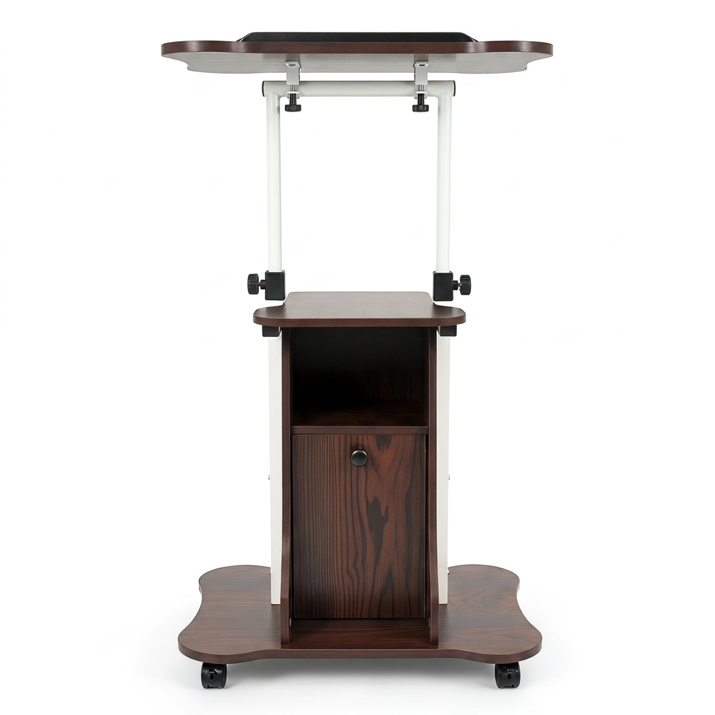 Adjustable Mobile Standing Desk Cart with Tilt Desktop