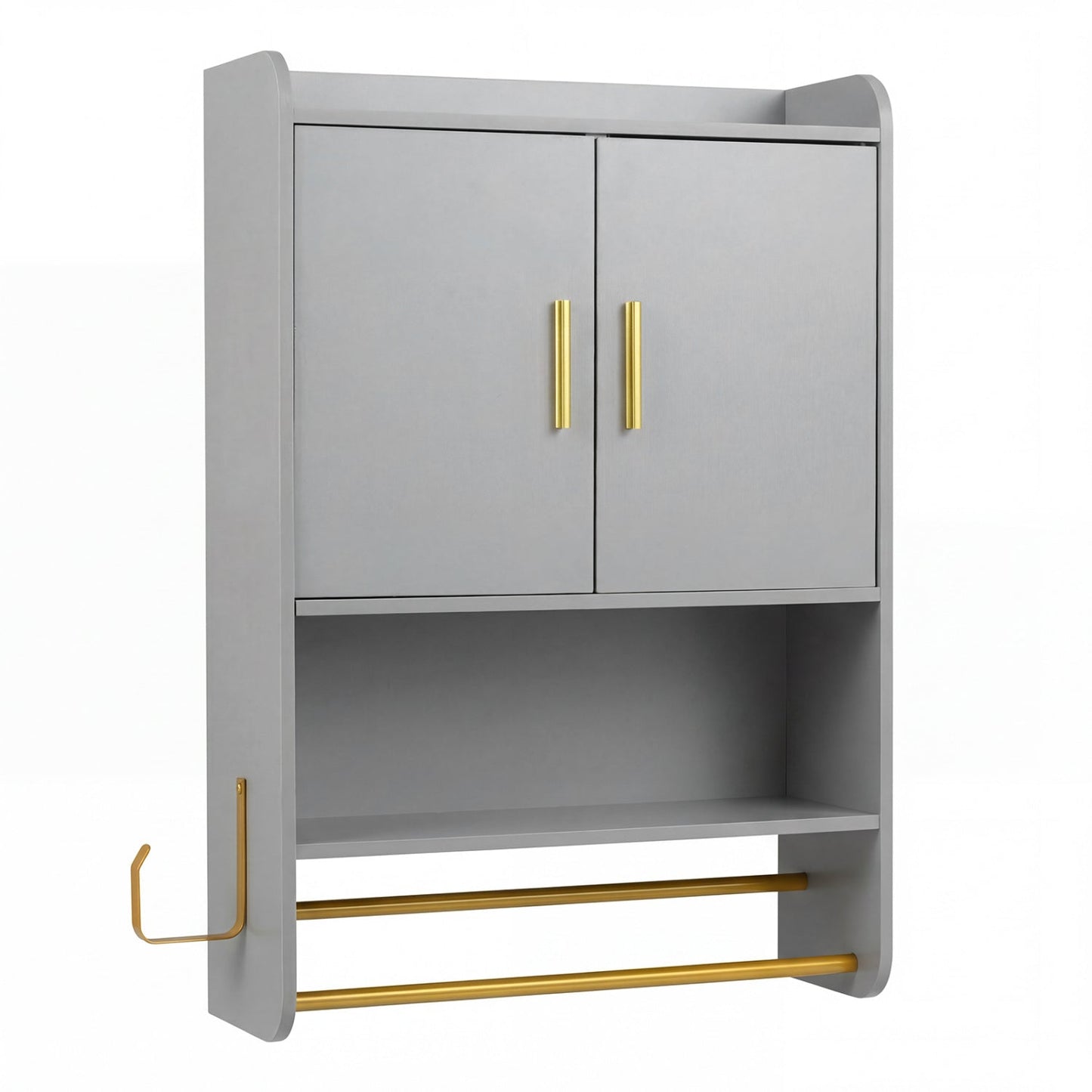 Bathroom Wall Cabinet Wall Mounted Medicine Cabinet with Towel Bars