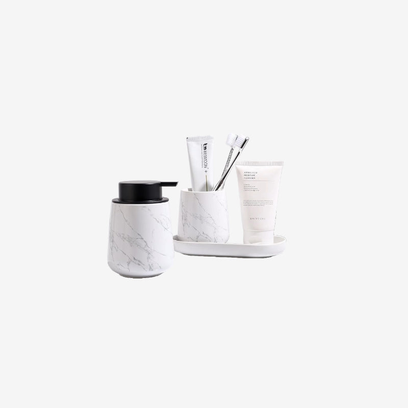 BosilunLife Marble 3-Piece Bathroom Set Recycled Ceramic Eco-Clay