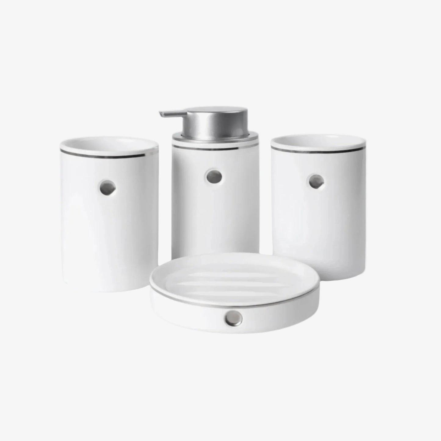 BosilunLife Nordic Tranquility 4-Piece Bathroom Set Recycled Ceramic Eco-Clay