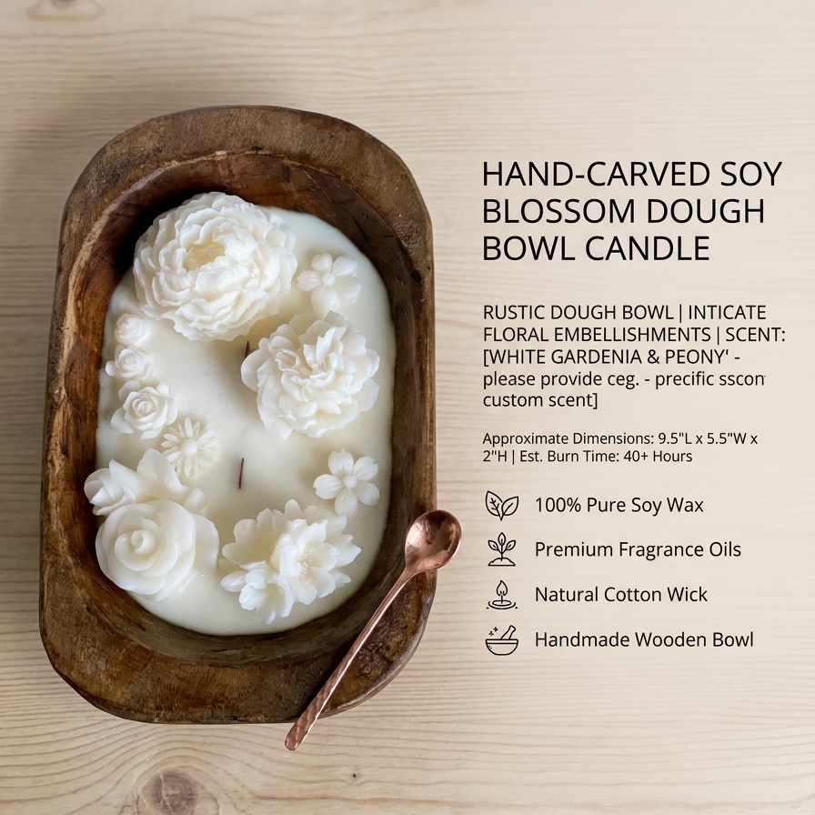 Botanical Garden Dough Bowl Candle | Two Styles