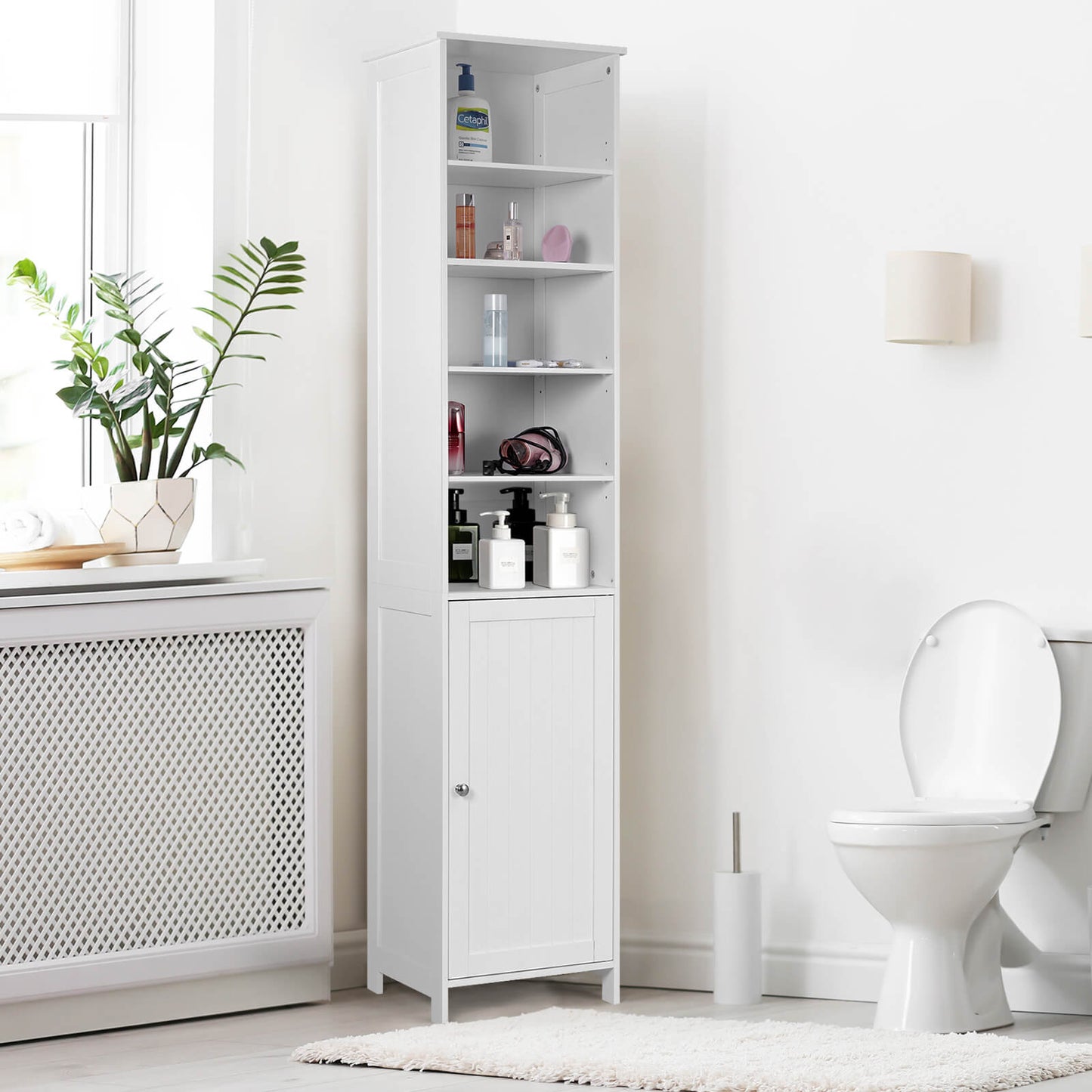 Costway 72 Inches Free Standing Tall Floor Bathroom Storage Cabinet