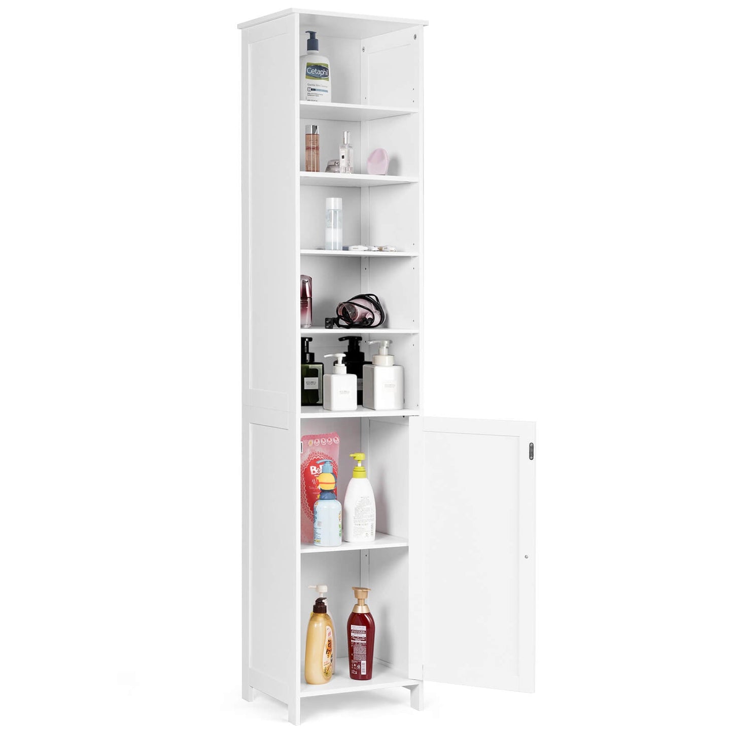 Costway 72 Inches Free Standing Tall Floor Bathroom Storage Cabinet